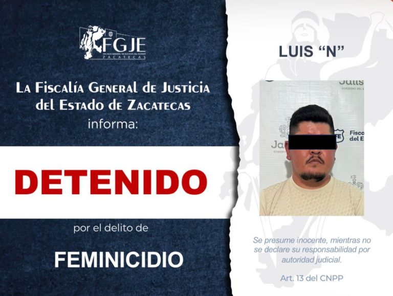 Detienen a presunto feminicida