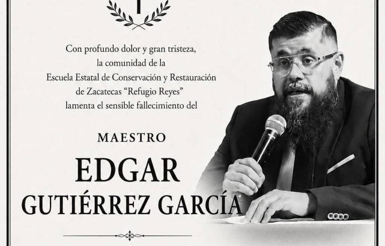 Muere Edgar Gutiérrez, docente y músico zacatecano