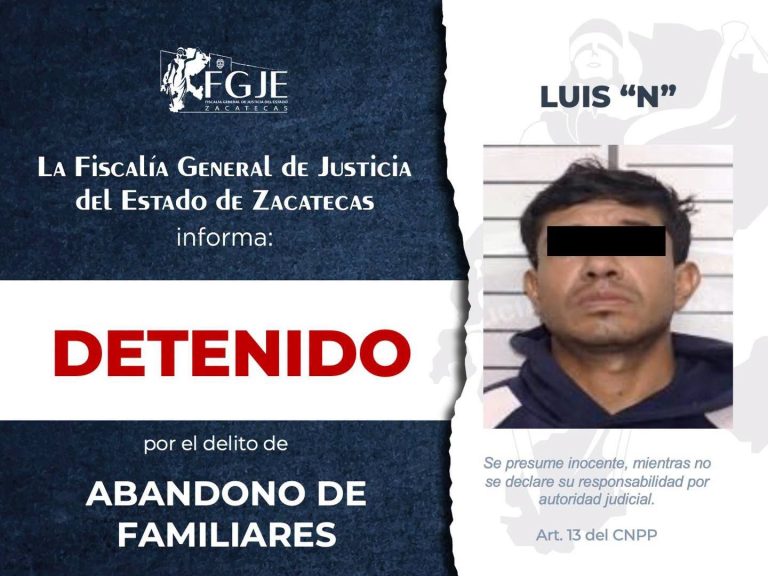 Reporta FGJEZ la detención de ocho personas