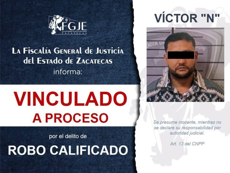 Vinculan a proceso a Víctor «N» por robo calificado