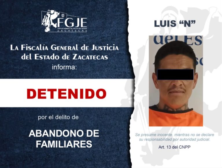 Detienen a Luis en Aguascalientes; lo buscaban en Zacatecas
