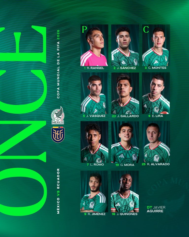 México-Inglaterra se jugará a las 18:00 horas