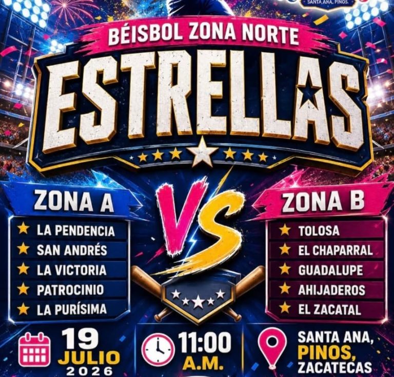 Pinos alista Juego de Estrellas de Béisbol de la Zona Norte