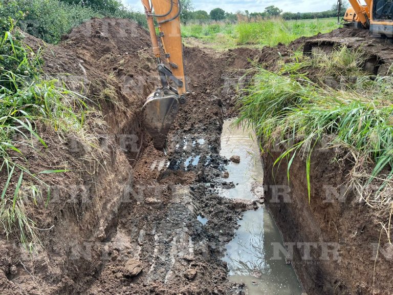 Reparan colector principal de la planta tratadora de aguas residuales