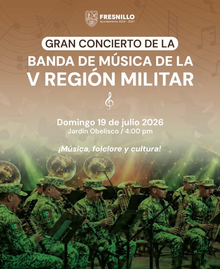 Se presentará en el jardín Obelisco la Banda de la V Región Militar