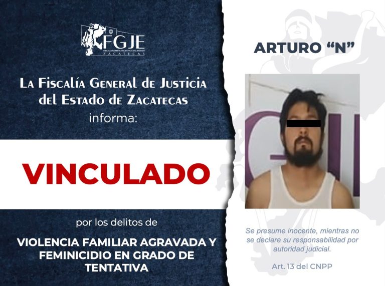Lo vinculan por tentativa de feminicidio y violencia familiar
