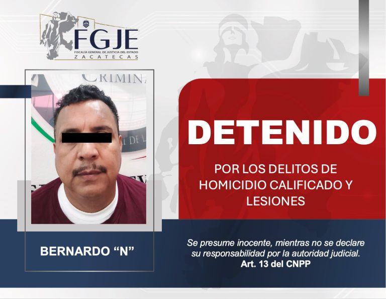 Detienen en EU a Bernardo «N», era buscado en Zacatecas