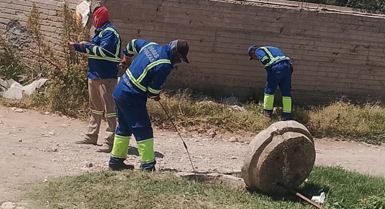 Realizan limpieza en redes de drenaje