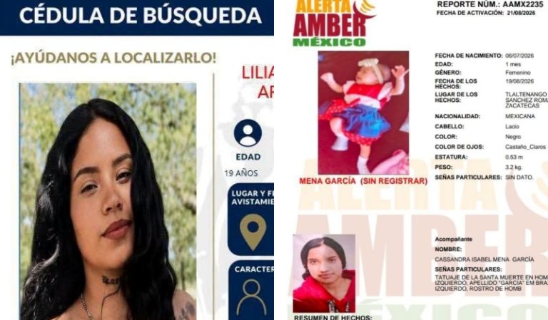Activan Alerta Amber; buscan a bebé y madre