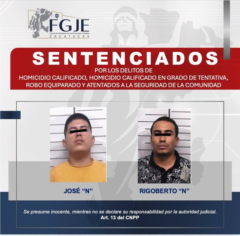 Sentencian a dos hombres a más de 61 años de prisión