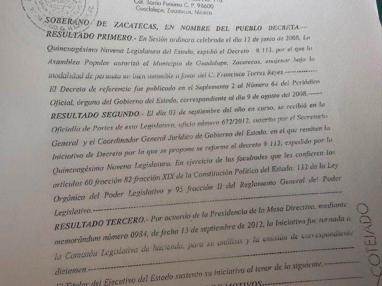 Falsa, supuesta escrituración irregular de predio: Roberto Luévano