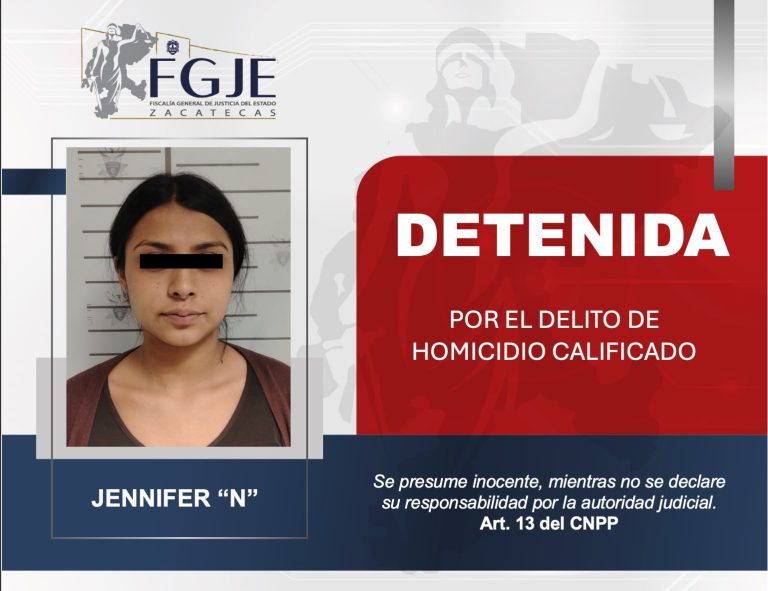 Detienen a Jennifer, presunta responsable de homicidio calificado