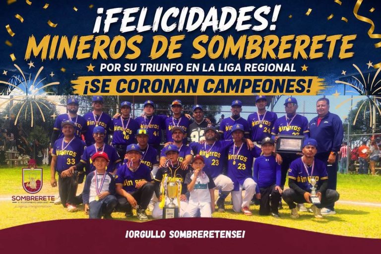 Mineros de Sombrerete conquista la liga regional de Durango