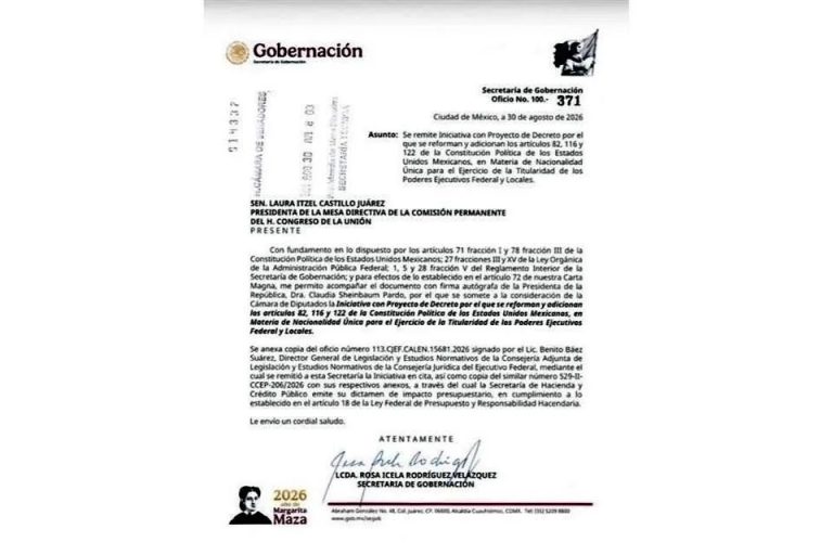 Recibe Senado iniciativa presidencial de doble nacionalidad