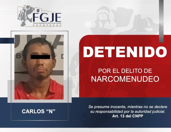 Detienen en Durango a Carlos «N», era buscado en Zacatecas