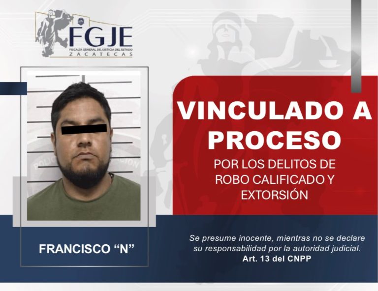 Vinculan a Francisco por robo y extorsión
