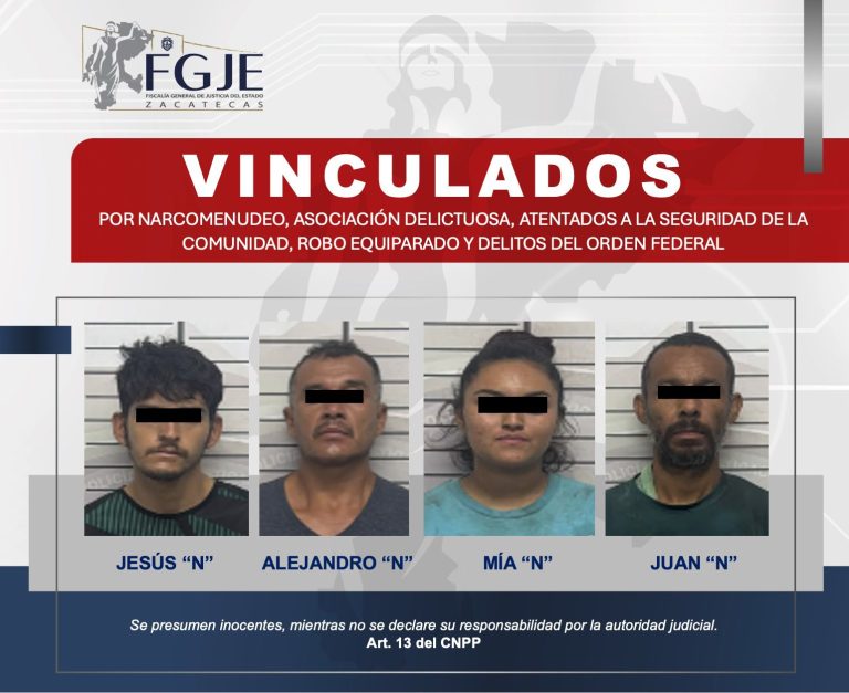 Vinculan a presuntos responsables de narcomenudeo en Juchipila