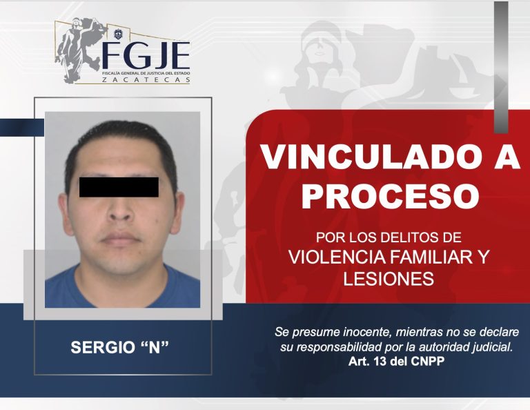 Sergio «N» es vinculado a proceso por violencia familiar