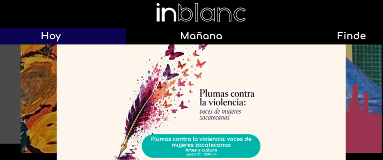 Difunden agenda cultural con In Blanc