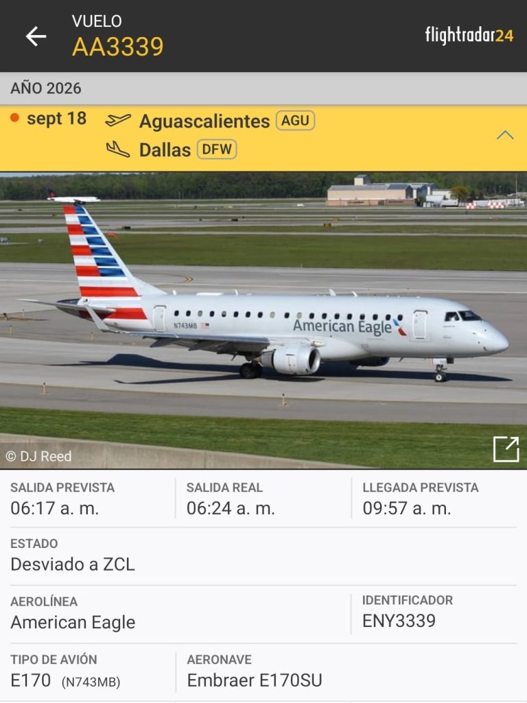 Avión aterriza de emergencia en Calera; iba a Dallas