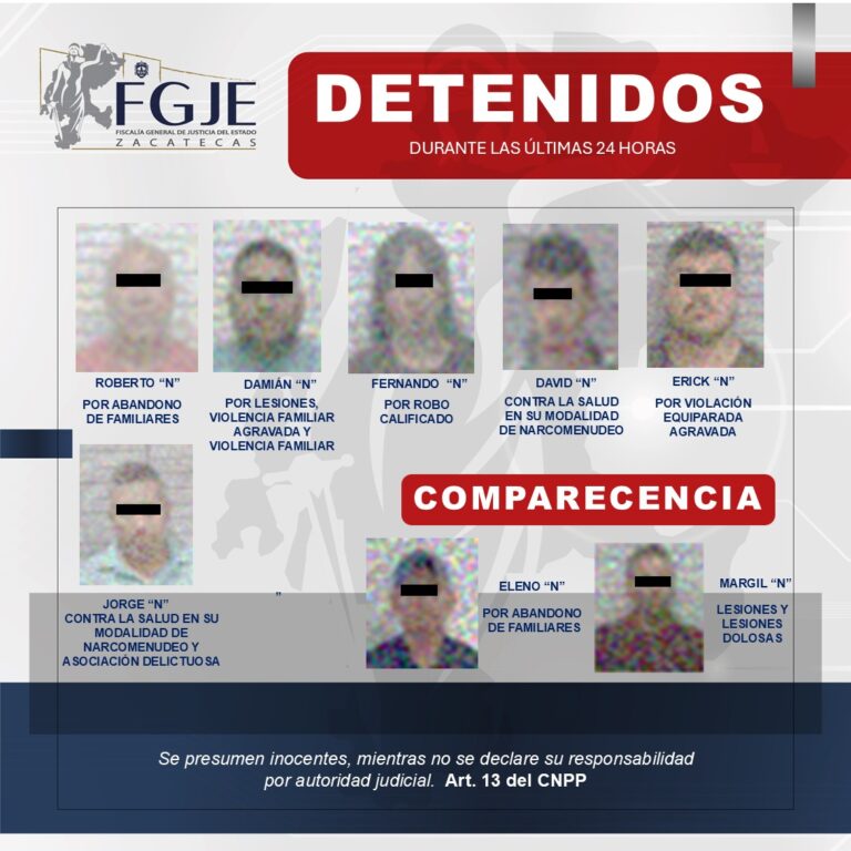 Ejecuta FGJE órdenes de aprehensión y comparecencia