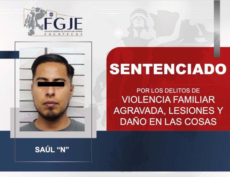 Saúl «N» es sentenciado por violencia familiar agravada