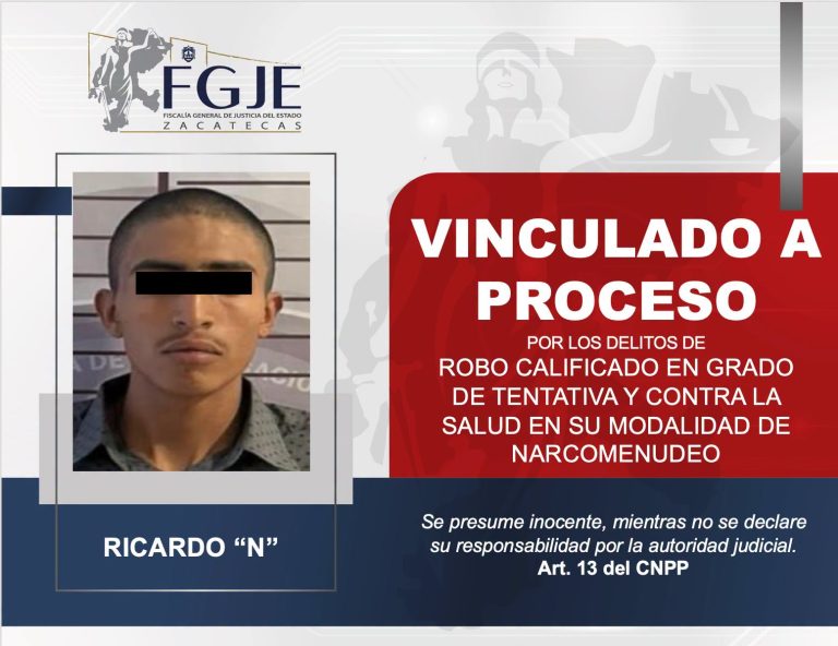 Vinculan a proceso a Ricardo «N» por robo calificado