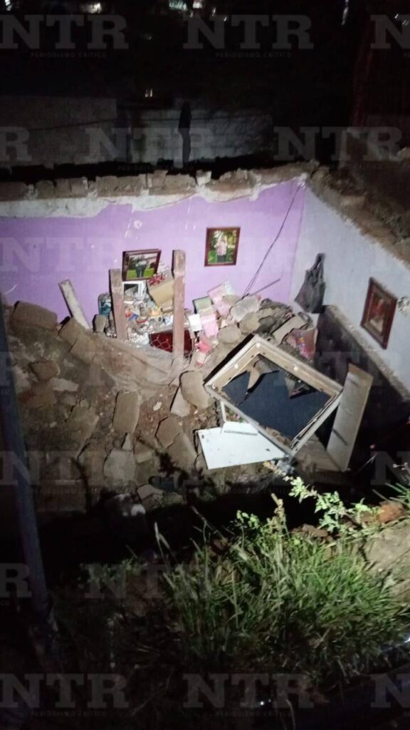 Colapsa techo de vivienda en Río Florido