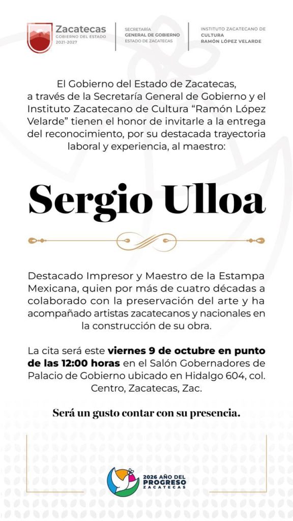 Reconocerán trayectoria de Sergio Ulloa